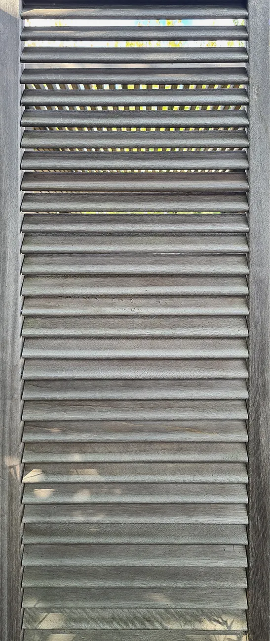 détails de la persienne - vue de face